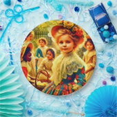 イースターの日のヴィンテージの子ども3D飾 ～～ ペーパープレート (パーティー)