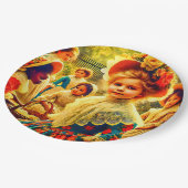 イースターの日のヴィンテージの子ども3D飾 ～～ ペーパープレート (アングル)