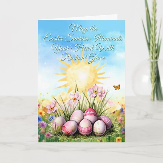 イースターの日の出があなたのハートを照らす カード (正面)