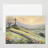 イースターの日の出アートイラスト シーズンカード (正面/裏面)