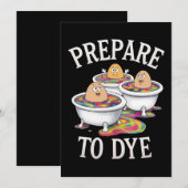 イースターの日曜日に楽しい卵狩りの準備をしよう 招待状 (正面/裏面)