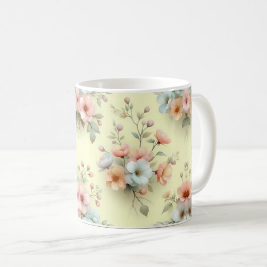 イースターの春の花 コーヒーマグカップ (正面右)