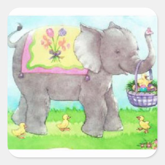 イースターの時間！ スクエアシール (正面)