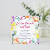 イースターの朝食と卵の宝探しへの招待 招待状 (スタンド正面)