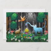 イースターの朝食と卵の宝探しへの招待 招待状 (裏面)