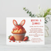 イースターの朝食パーティー - マフィンで始まる朝 Muffins & Mornings 招待状 (スタンド正面)