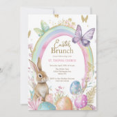 イースターの朝食 イースターの卵狩り イースター 招待状 (正面)