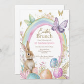 イースターの朝食 イースターの卵狩り イースター 招待状 (正面/裏面)