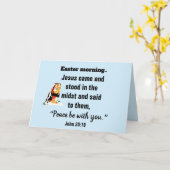 イースターの朝、イエスが現れた カード (黄色い花)