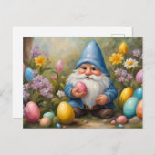 イースターの格言と花が可愛い シーズンポストカード (正面/裏面)