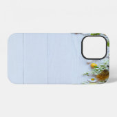 イースターの桜梅: 黄色い卵 iPhoneケース (裏面横)