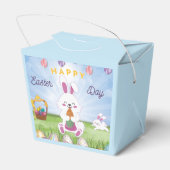 イースターの楽しいウサギのおめでとうメッセージ フェイバーボックス (裏面サイド)