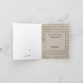 イースターの楽しいウサギ ギンガム イースター カード (内部)