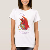 イースターの楽しいドラゴン ピンクの幻想的な休日 Tシャツ (正面)