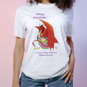 イースターの楽しいドラゴン ピンクの幻想的な休日 Tシャツ