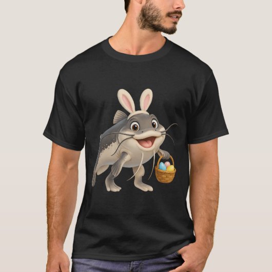 イースターの歩くナマズ 2 Tシャツ (正面)