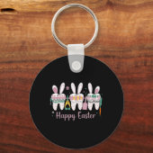 イースターの歯とウサギの耳の歯科 歯医者さん キーホルダー (正面)