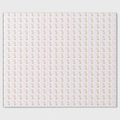 イースターの水の色のバニーとピンクの弓ホタテ ラッピングペーパー (フラット)