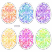 イースターの水の色クロス卵 シール (正面)