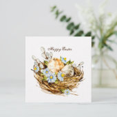 イースターの水彩画風デザイン シーズンカード (スタンド正面)