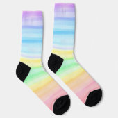 イースターの水彩背景名パーソナライズされた ソックス (右)