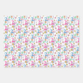 イースターの淡い色  ラッピングペーパーシート (正面3)