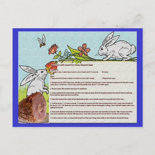 イースターの焼きハム レシピ カード (正面)