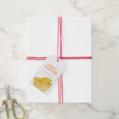 イースターの特別なプレゼントにぴったりな黄色の小さな鶏 ギフトタグ (より糸付き)