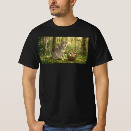 イースターの狼  Tシャツ (正面)