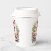 イースターの看板を掲げるかわいいイースターバニー 紙コップ (右)