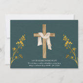 イースターの祝い、ブランチ、伝統的なカトリック 招待状 (裏面)