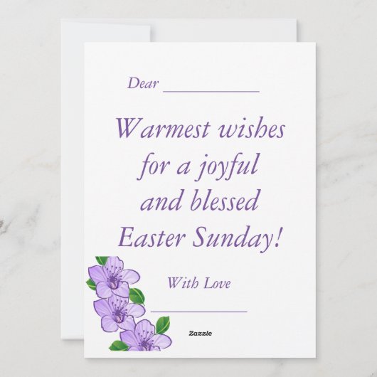 イースターの祝福 シーズンカード (裏面)