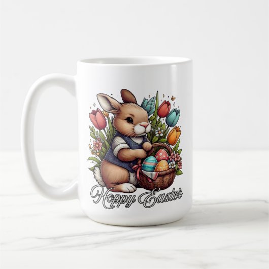 イースターの祝福-幸せなイースター コーヒーマグ コーヒーマグカップ (左)