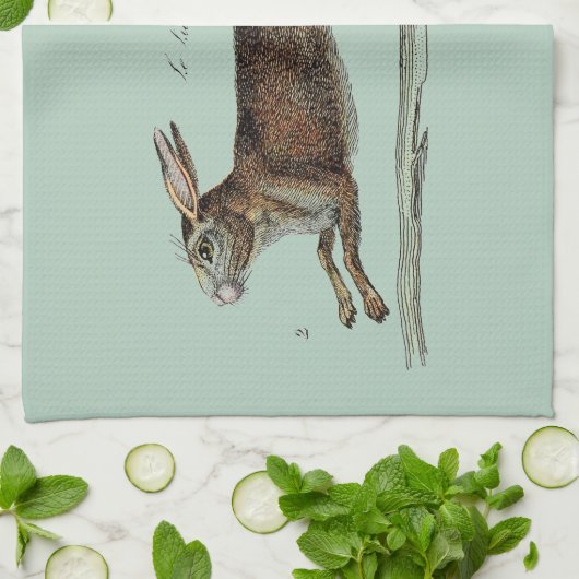 イースターの競争のノウサギ キッチンタオル (折り畳み)