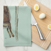 イースターの競争のノウサギ キッチンタオル (四つ折り)