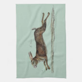 イースターの競争のノウサギ キッチンタオル (縦)