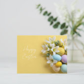 イースターの絵葉書（イースターエッグ付き） ポストカード (スタンド正面)