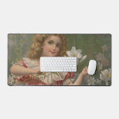 イースターの美しさ、ヴィンテージイラスト、1898年 デスクマット (キーボード&マウス)