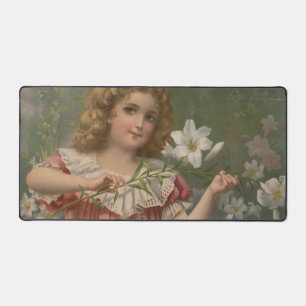 イースターの美しさ、ヴィンテージイラスト、1898年 デスクマット