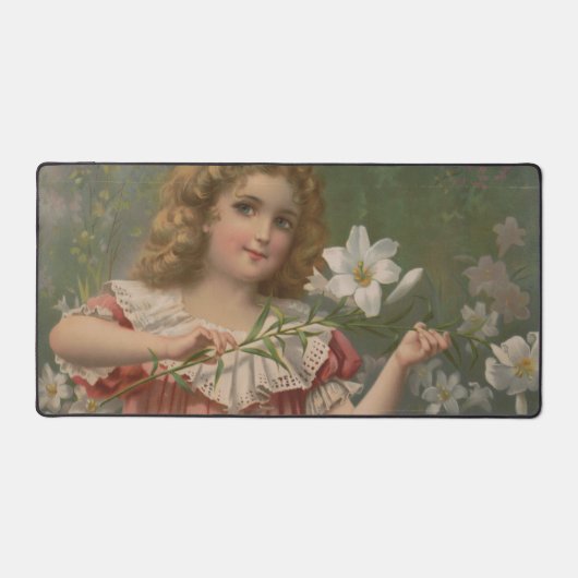 イースターの美しさ、ヴィンテージイラスト、1898年 デスクマット (正面)