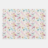 イースターの花と春の色彩 ラッピングペーパーシート (正面2)