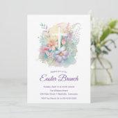 イースターの花のクロス 春のブランチ 招待状 (スタンド正面)