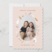 イースターの花のフォトカード シーズンカード (正面)