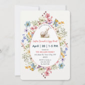 イースターの花のブランチ & 卵の宝探し 招待状 (正面)
