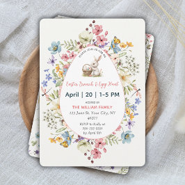 イースターの花のブランチ & 卵の宝探し 招待状