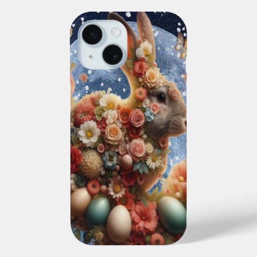 イースターの花咲くウサギ Case-Mate iPhoneケース (裏面)