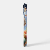 イースターの花咲くウサギ  iPhone 15ケース (左側面)