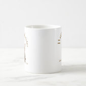 イースターの茶色いうさぎと卵 名前入りラブギフト コーヒーマグカップ (中央)