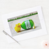 イースターの装飾 – イースターの卵と雛 長方形シール (封筒)