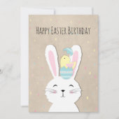 イースターの誕生日かわいいバニーと卵 (正面)